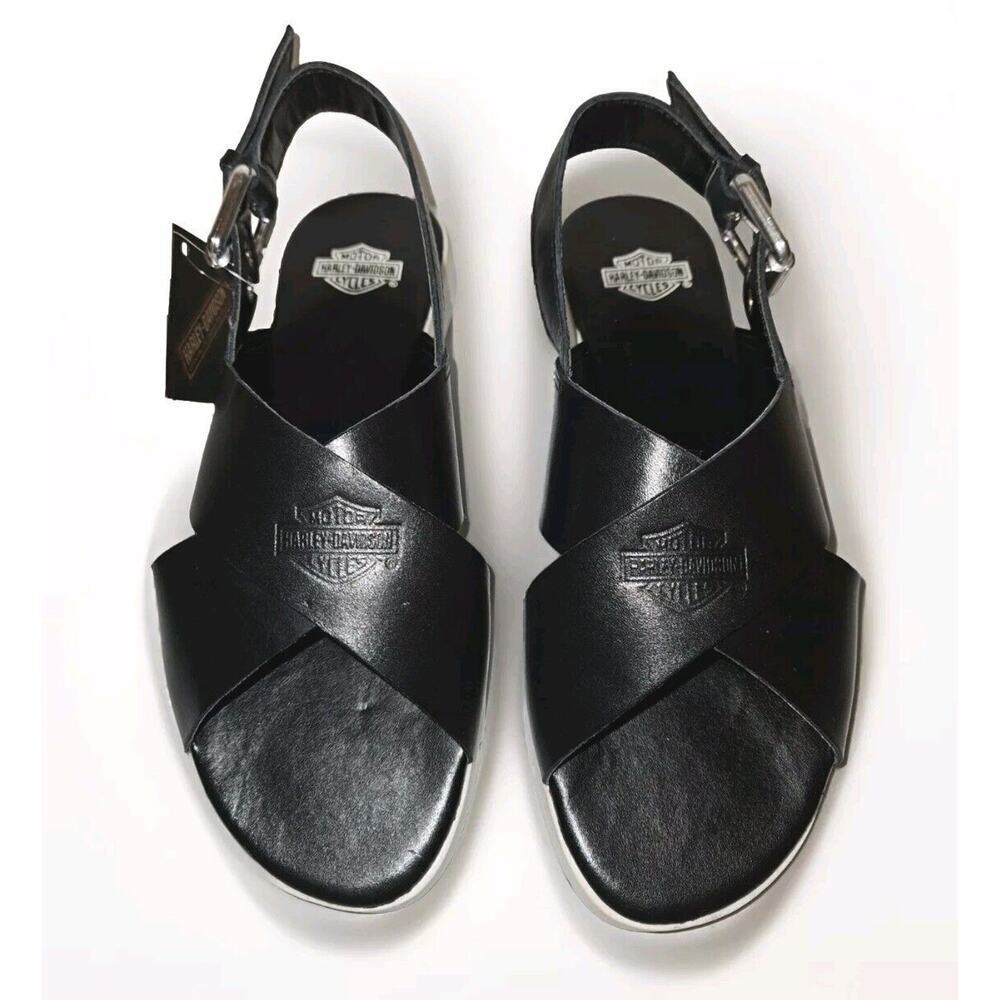 NWT! Harley Davidson Slingback Sandals Doron Women's Size 5 Black - Picture 6 of 12